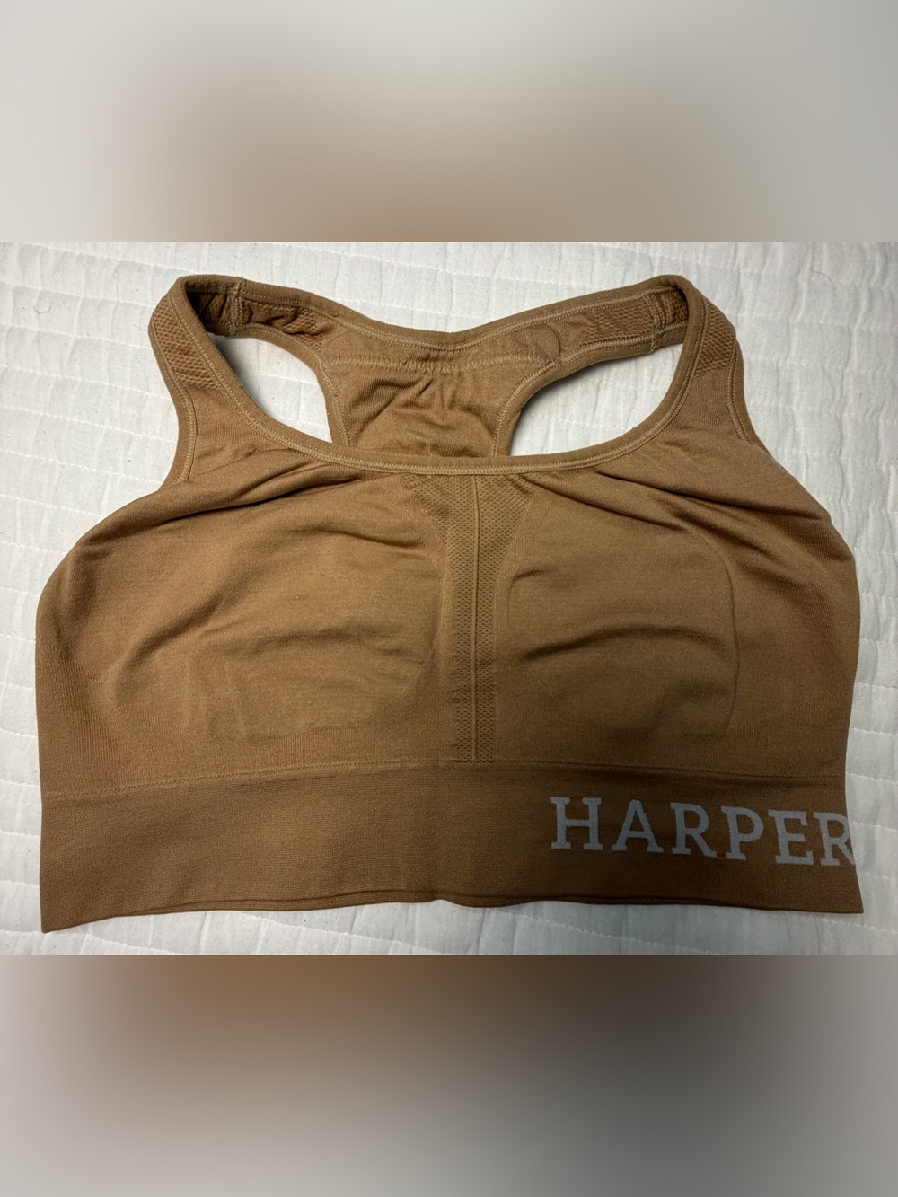 Harper Wilde Sports Bra Move Bra Size L  Tan